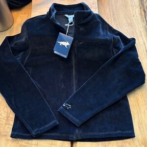 Horny Toad -L Navy Full-Zip velour Jacket
